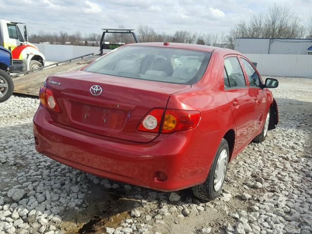 1NXBU40E29Z055874 - 2009 TOYOTA COROLLA BA RED photo 4