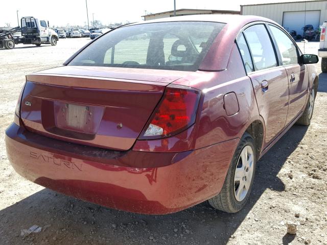 1G8AJ55F77Z125881 - 2007 SATURN ION LEVEL MAROON photo 4