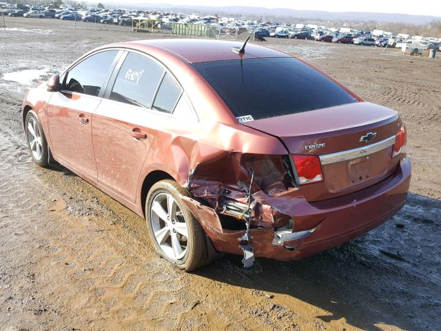 1G1PE5SB9D7134233 - 2013 CHEVROLET CRUZE LT ORANGE photo 3