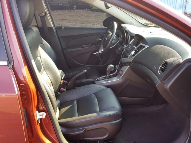 1G1PE5SB9D7134233 - 2013 CHEVROLET CRUZE LT ORANGE photo 5