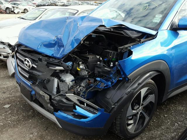 KM8J3CA20HU381491 - 2017 HYUNDAI TUCSON LIM BLUE photo 9