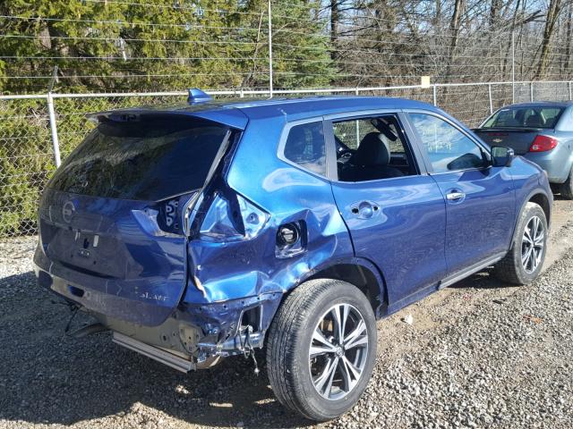 5N1AT2MV5HC813286 - 2017 NISSAN ROGUE SV BLUE photo 4