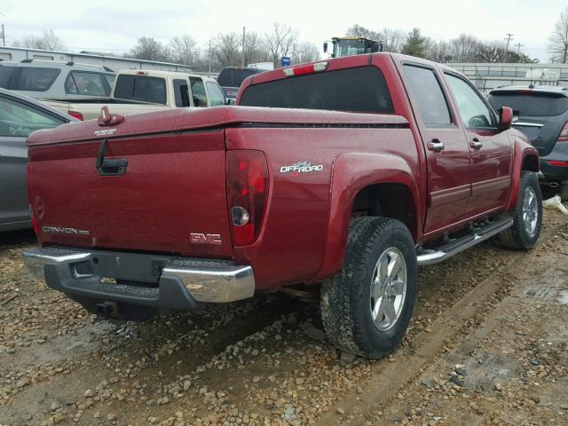 1GTH6MFE8B8120015 - 2011 GMC CANYON SLE MAROON photo 4