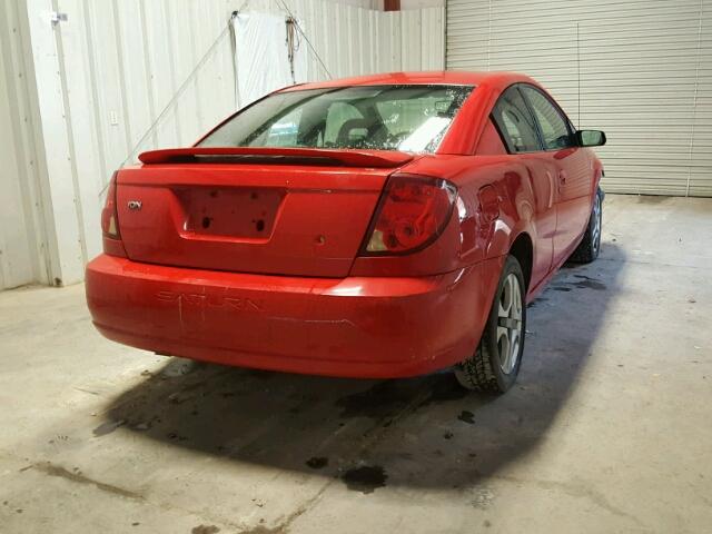 1G8AW12F43Z176411 - 2003 SATURN ION LEVEL RED photo 4