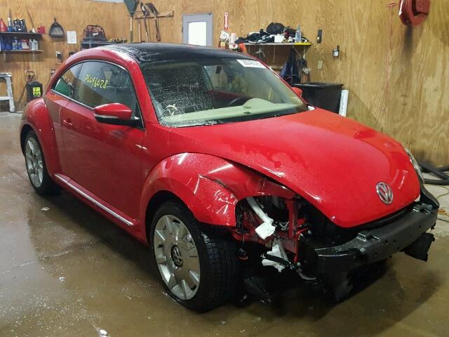 3VWJX7AT0DM672836 - 2013 VOLKSWAGEN BEETLE RED photo 1