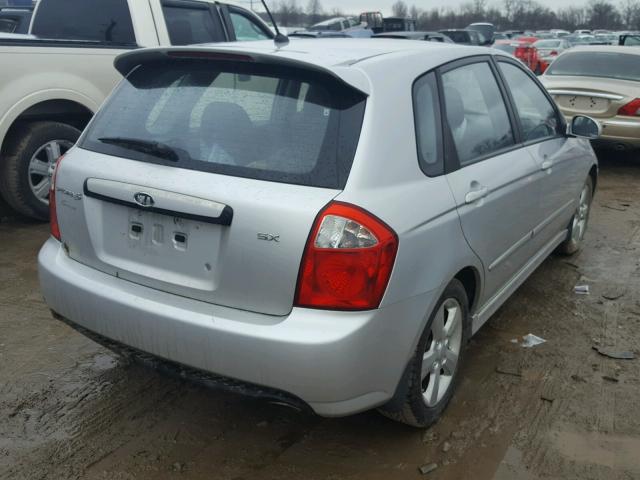 KNAFE161985017750 - 2008 KIA SPECTRA5 5 SILVER photo 4