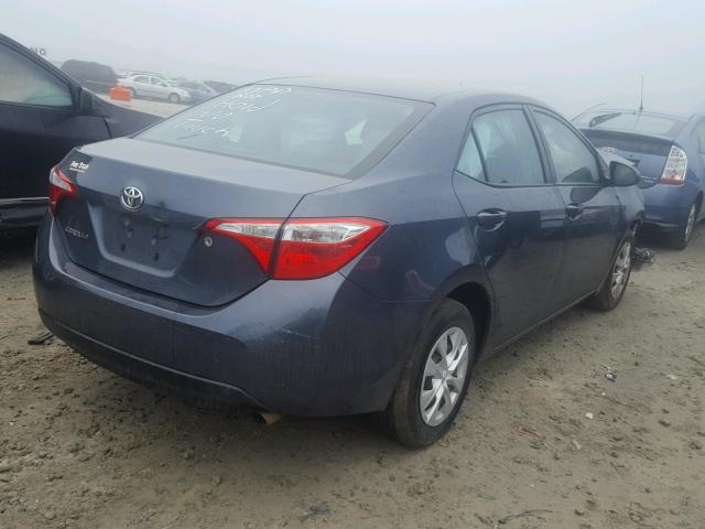 2T1BURHE7GC711504 - 2016 TOYOTA COROLLA L BLUE photo 4