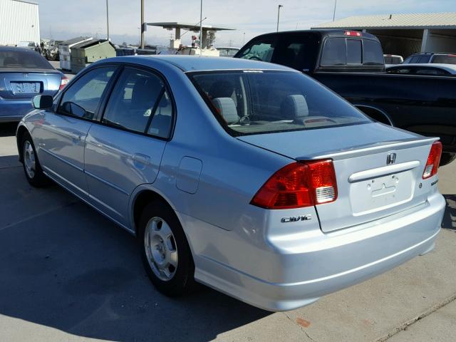 JHMES96635S020656 - 2005 HONDA CIVIC HYBR BLUE photo 3