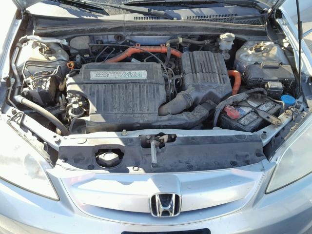 JHMES96635S020656 - 2005 HONDA CIVIC HYBR BLUE photo 7