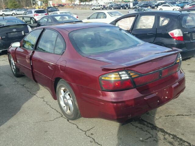 1G2HZ541014159737 - 2001 PONTIAC BONNEVILLE BURGUNDY photo 3