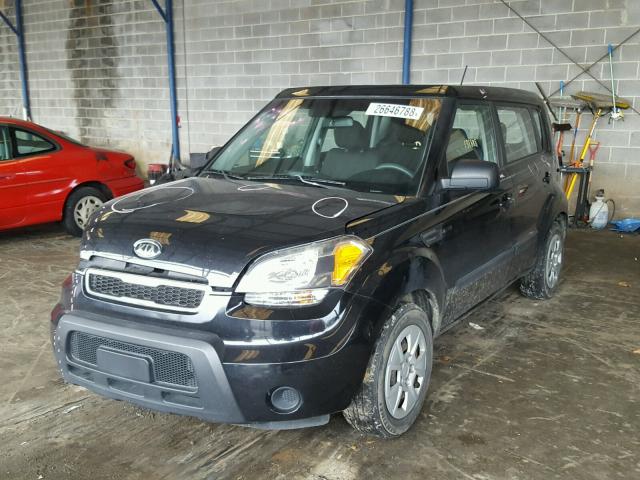 KNDJT2A19B7203378 - 2011 KIA SOUL BLACK photo 2