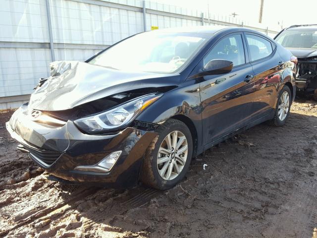 5NPDH4AEXEH542051 - 2014 HYUNDAI ELANTRA SE BLACK photo 2