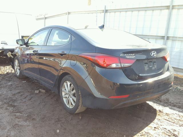 5NPDH4AEXEH542051 - 2014 HYUNDAI ELANTRA SE BLACK photo 3