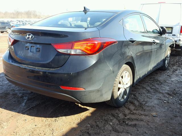 5NPDH4AEXEH542051 - 2014 HYUNDAI ELANTRA SE BLACK photo 4