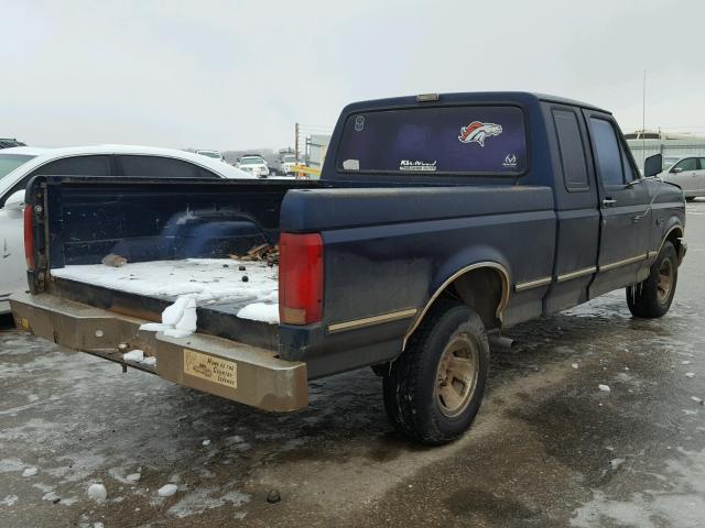 1FTEX15Y2PKA06824 - 1993 FORD F150 BLUE photo 4