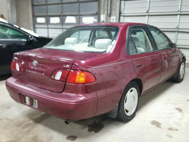 2T1BR18E6WC062795 - 1998 TOYOTA COROLLA VE MAROON photo 4