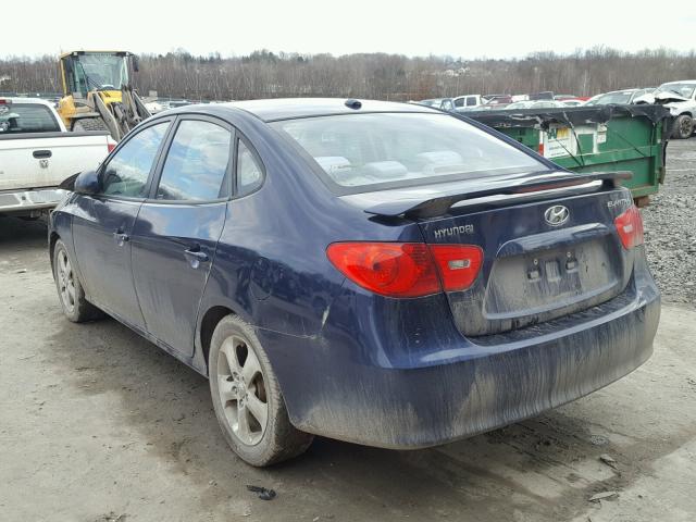 KMHDU46D18U489564 - 2008 HYUNDAI ELANTRA GL BLUE photo 3