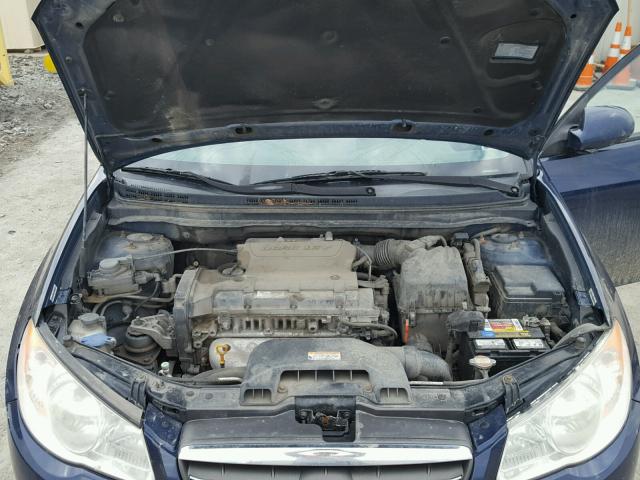 KMHDU46D18U489564 - 2008 HYUNDAI ELANTRA GL BLUE photo 7