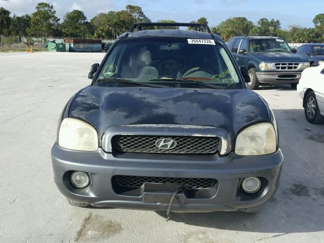 KM8SC13D12U256224 - 2002 HYUNDAI SANTA FE G BLACK photo 9