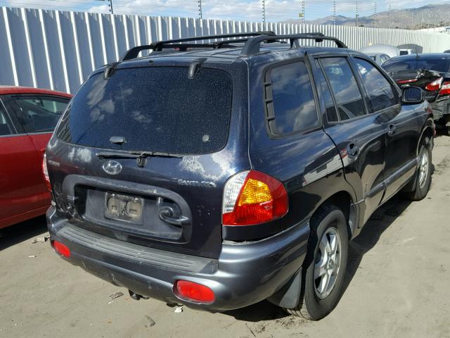 KM8SB12B94U635851 - 2004 HYUNDAI SANTA FE G BLUE photo 4