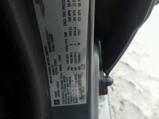 1GCJTCDEXA8101987 - 2010 CHEVROLET COLORADO L GRAY photo 10