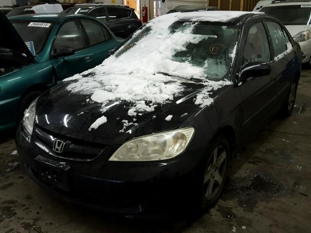 2HGES26774H625255 - 2004 HONDA CIVIC EX შავი ფოტო 2