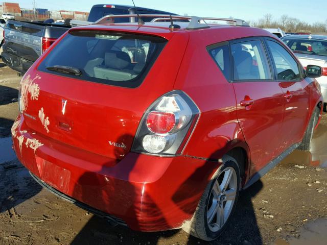 5Y2SP670X9Z403988 - 2009 PONTIAC VIBE RED photo 4