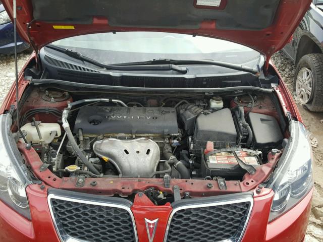 5Y2SP670X9Z403988 - 2009 PONTIAC VIBE RED photo 7