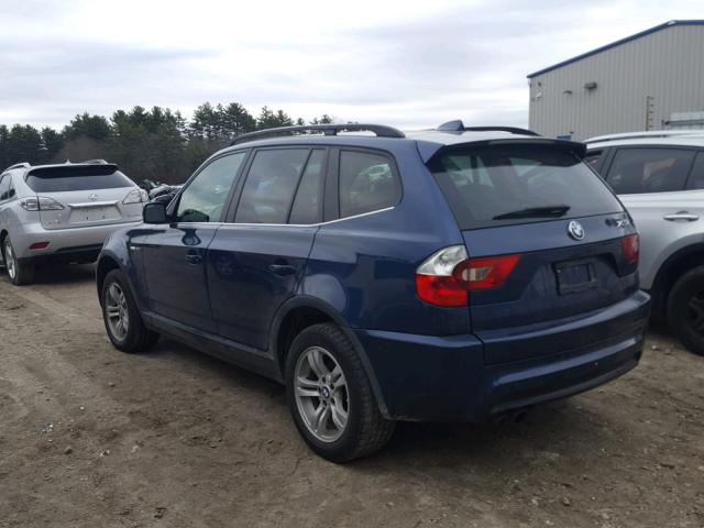 WBXPA93426WG87279 - 2006 BMW X3 3.0I BLUE photo 3