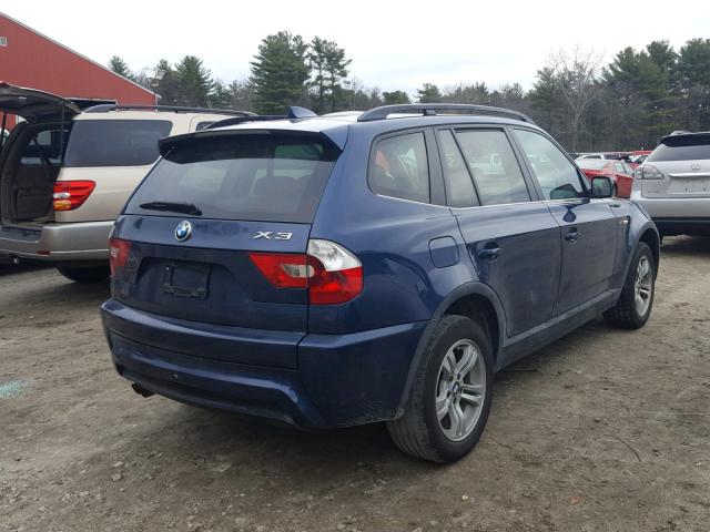 WBXPA93426WG87279 - 2006 BMW X3 3.0I BLUE photo 4