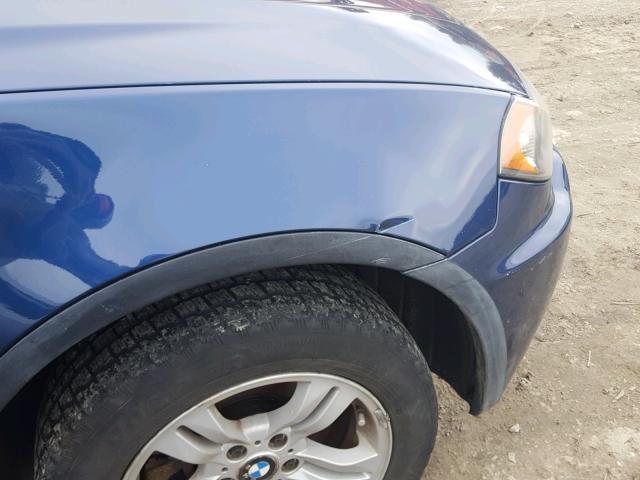 WBXPA93426WG87279 - 2006 BMW X3 3.0I BLUE photo 9