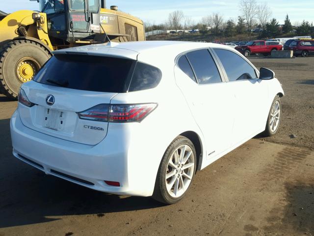 JTHKD5BH7B2035220 - 2011 LEXUS CT 200 WHITE photo 4