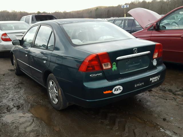 2HGES26771H580264 - 2001 HONDA CIVIC EX GREEN photo 3