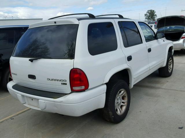 1D4HS48Z33F579870 - 2003 DODGE DURANGO SL WHITE photo 4