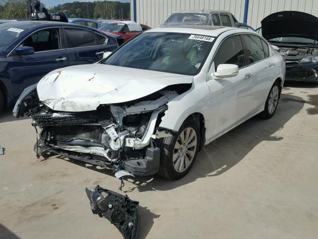 1HGCR2F75FA193270 - 2015 HONDA ACCORD EX WHITE photo 2