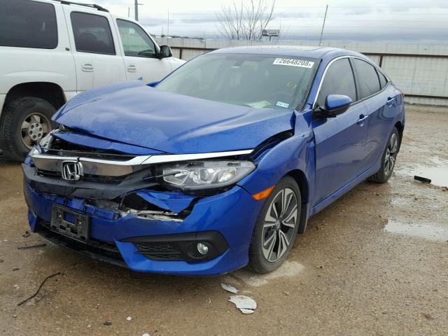 19XFC1F38GE037355 - 2016 HONDA CIVIC EX BLUE photo 2