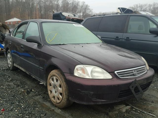 1HGEJ6670YL031089 - 2000 HONDA CIVIC LX PURPLE photo 1