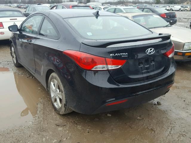 KMHDH6AE8DU005867 - 2013 HYUNDAI ELANTRA CO BLACK photo 3