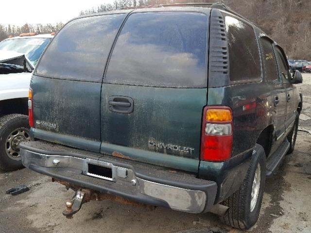 1GNEK13T81J185526 - 2001 CHEVROLET TAHOE K150 GREEN photo 4