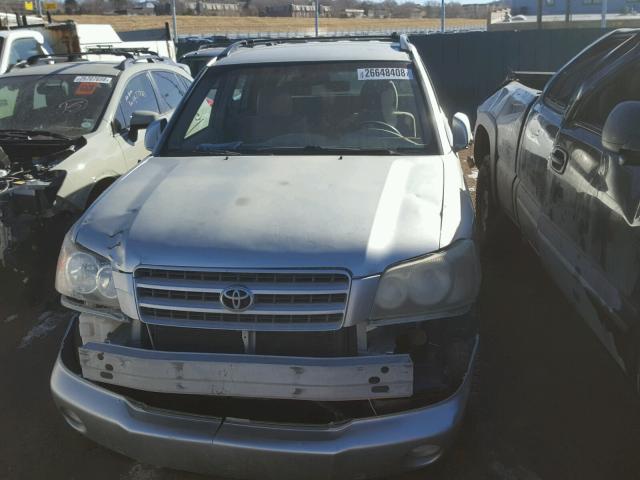 JTEHF21A830118740 - 2003 TOYOTA HIGHLANDER SILVER photo 9