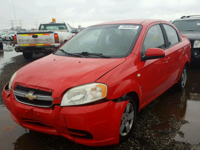 KL1TD56638B148502 - 2008 CHEVROLET AVEO BASE RED photo 2