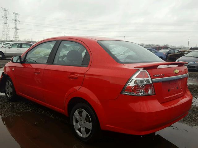 KL1TD56638B148502 - 2008 CHEVROLET AVEO BASE RED photo 3