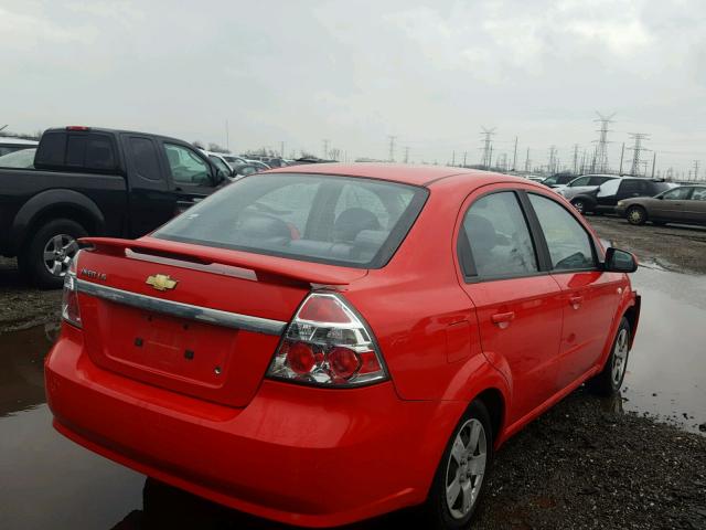 KL1TD56638B148502 - 2008 CHEVROLET AVEO BASE RED photo 4