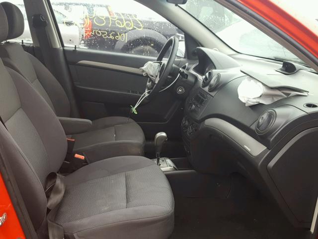 KL1TD56638B148502 - 2008 CHEVROLET AVEO BASE RED photo 5