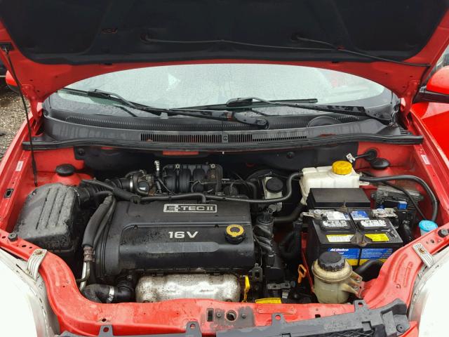 KL1TD56638B148502 - 2008 CHEVROLET AVEO BASE RED photo 7