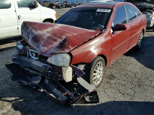 KL5JJ52Z94K016580 - 2004 SUZUKI FORENZA LX RED photo 2