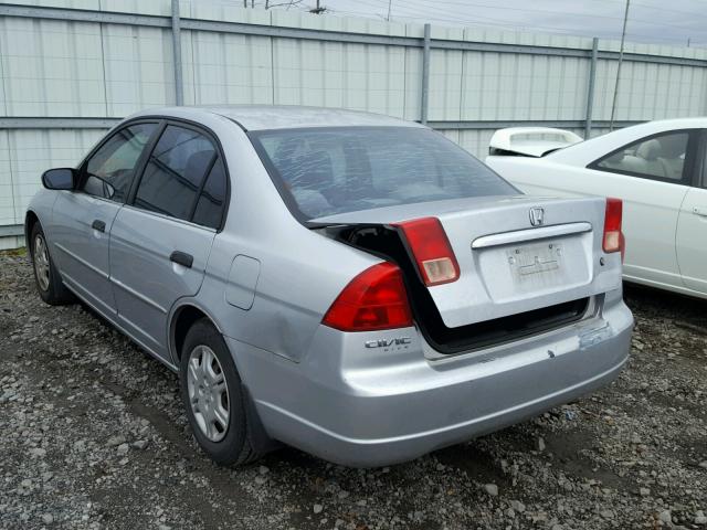 2HGES15511H548274 - 2001 HONDA CIVIC LX SILVER photo 3