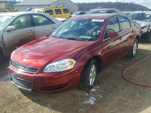 2G1WT58K589225867 - 2008 CHEVROLET IMPALA LT MAROON photo 2