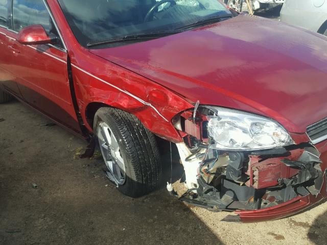 2G1WT58K589225867 - 2008 CHEVROLET IMPALA LT MAROON photo 9