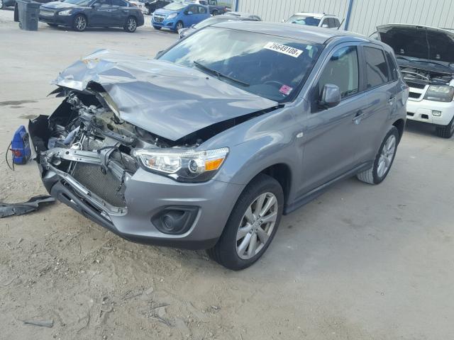 4A4AP3AU7EE024253 - 2014 MITSUBISHI OUTLANDER GRAY photo 2